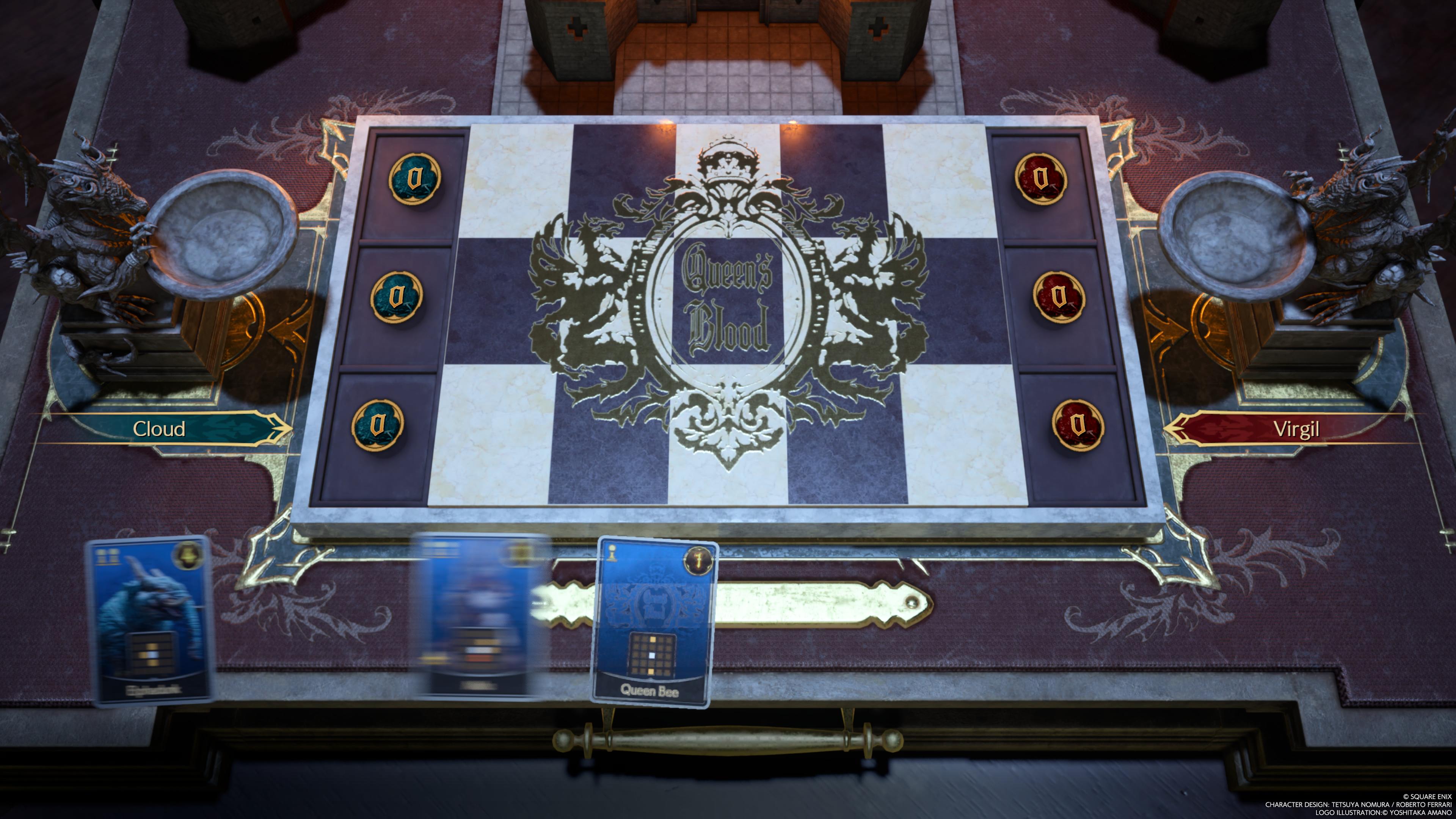 The queen's blood board in FINAL FANTASY 7: REBIRTH.