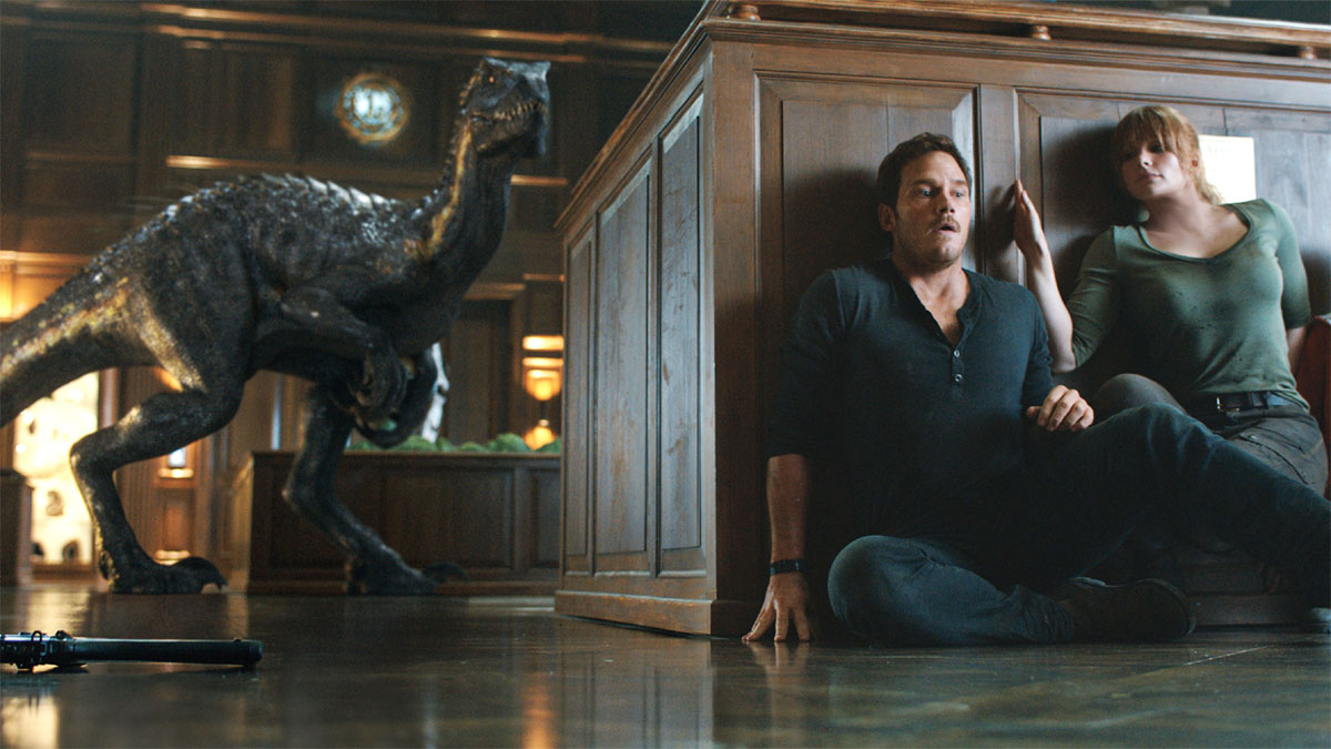 Chris Pratt and Bryce Dallas Howard in Jurassic World: Fallen Kingdom.