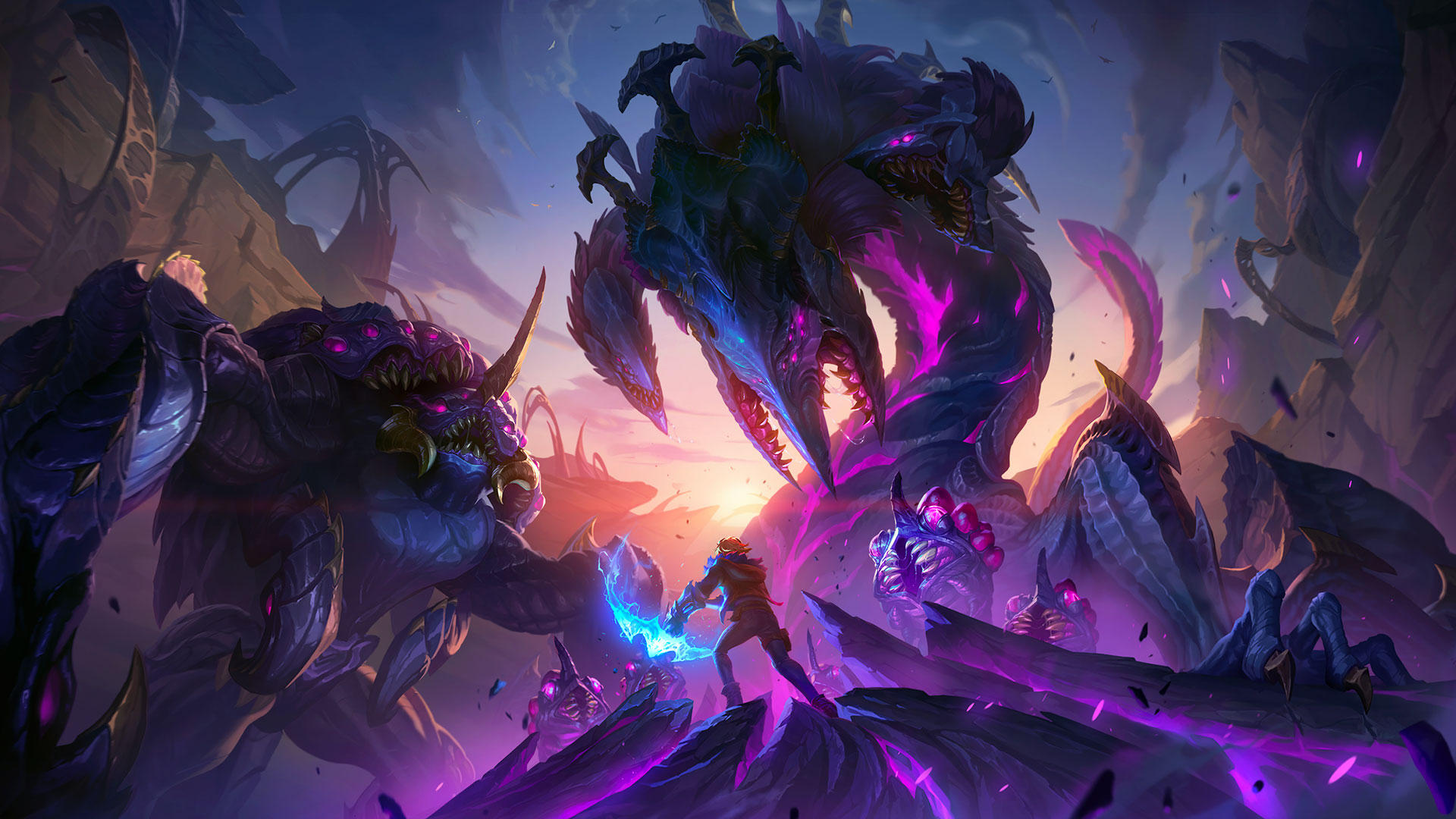 Season 2024 League of Legends purple monsters art