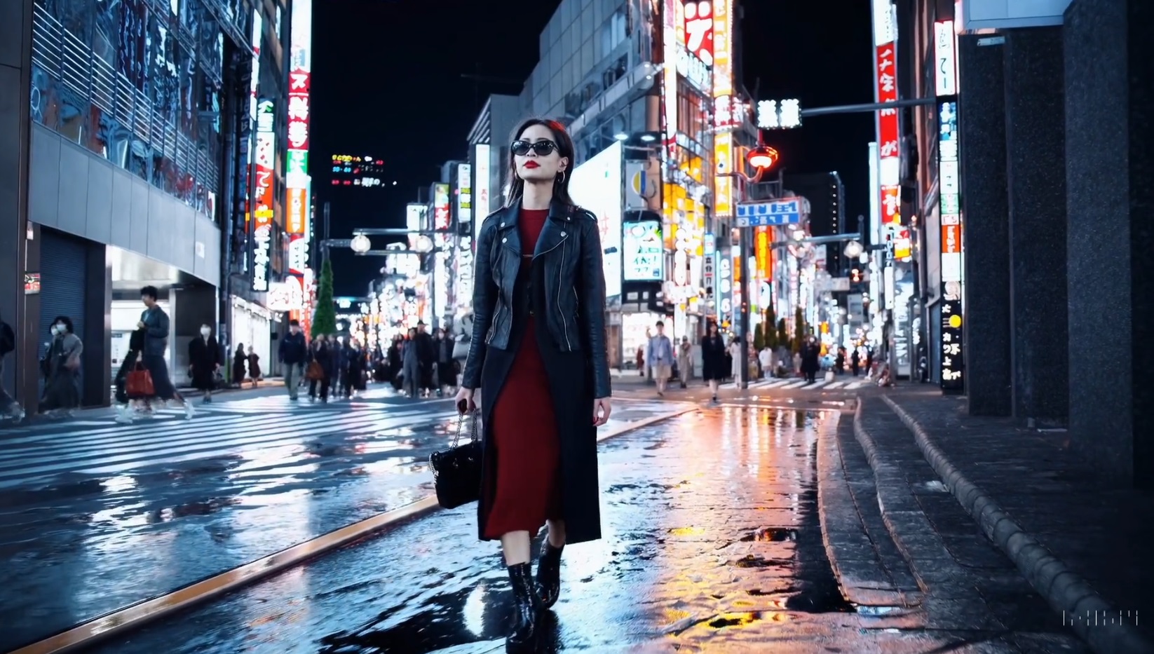 An AI generated image of a woman who walks the streets of Tokyo.