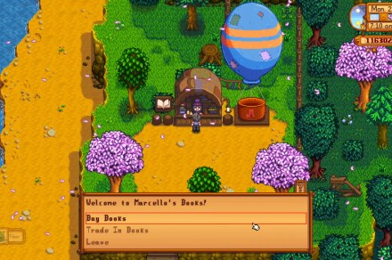 Where to find the bookseller in Stardew Valley