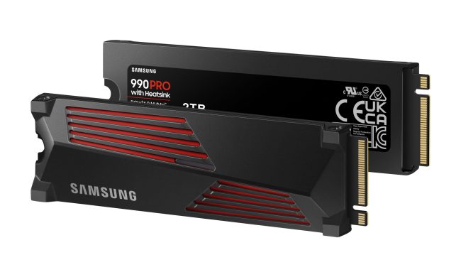 The Samsung 990 PRO with heatsink.