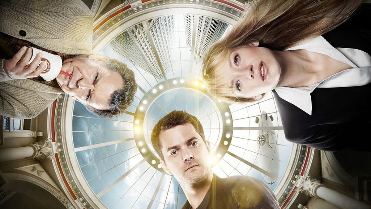 John Noble, Joshua Jackson et Anna Torv dans Fringe.