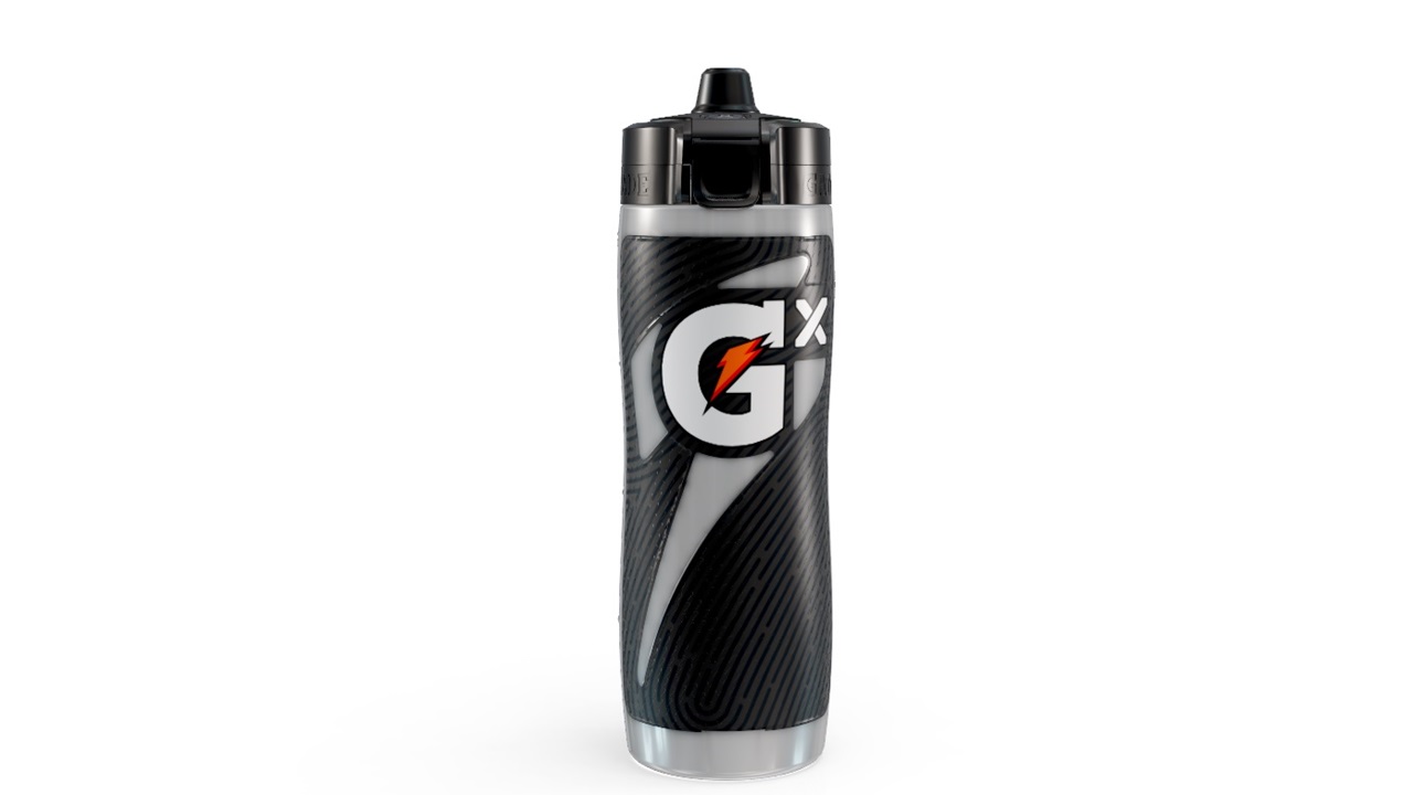 Бутылка Gatorade Gx на белом фоне.