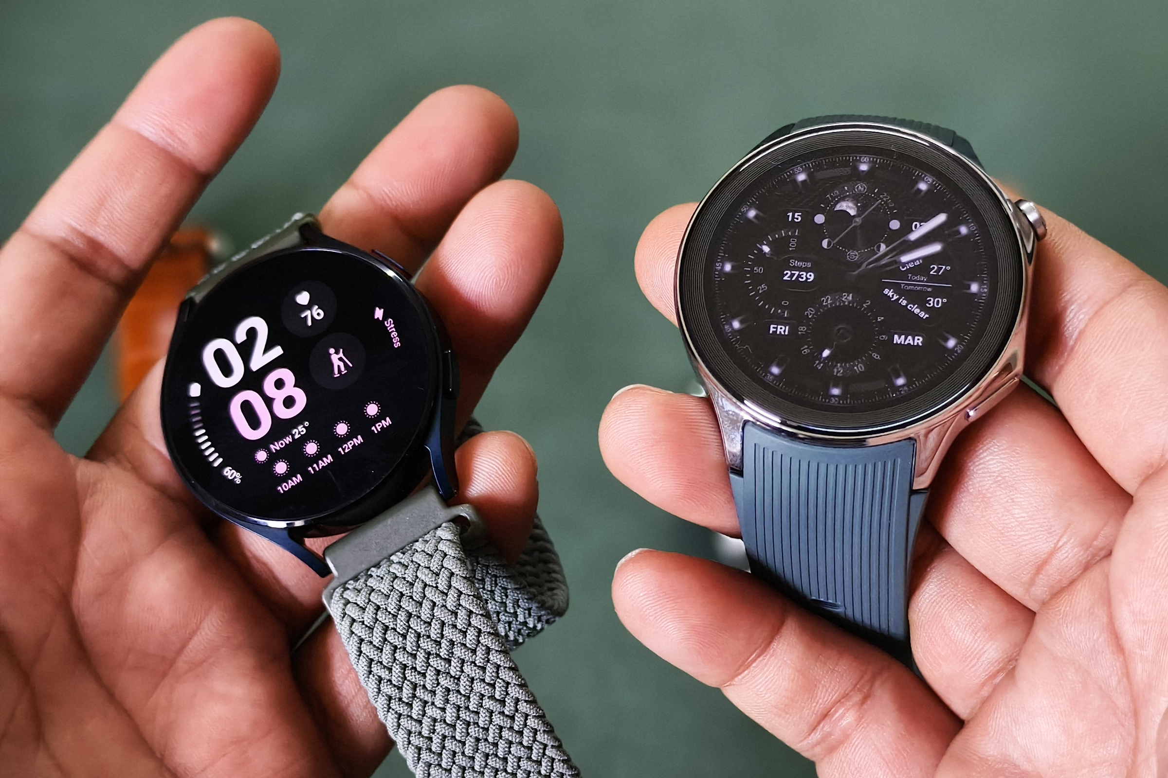 OnePlus Watch 2 gegen die Galaxy Watch 6.