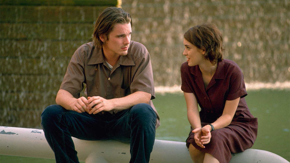 Ethan Hawke und Winona Ryder in Reality Bites.