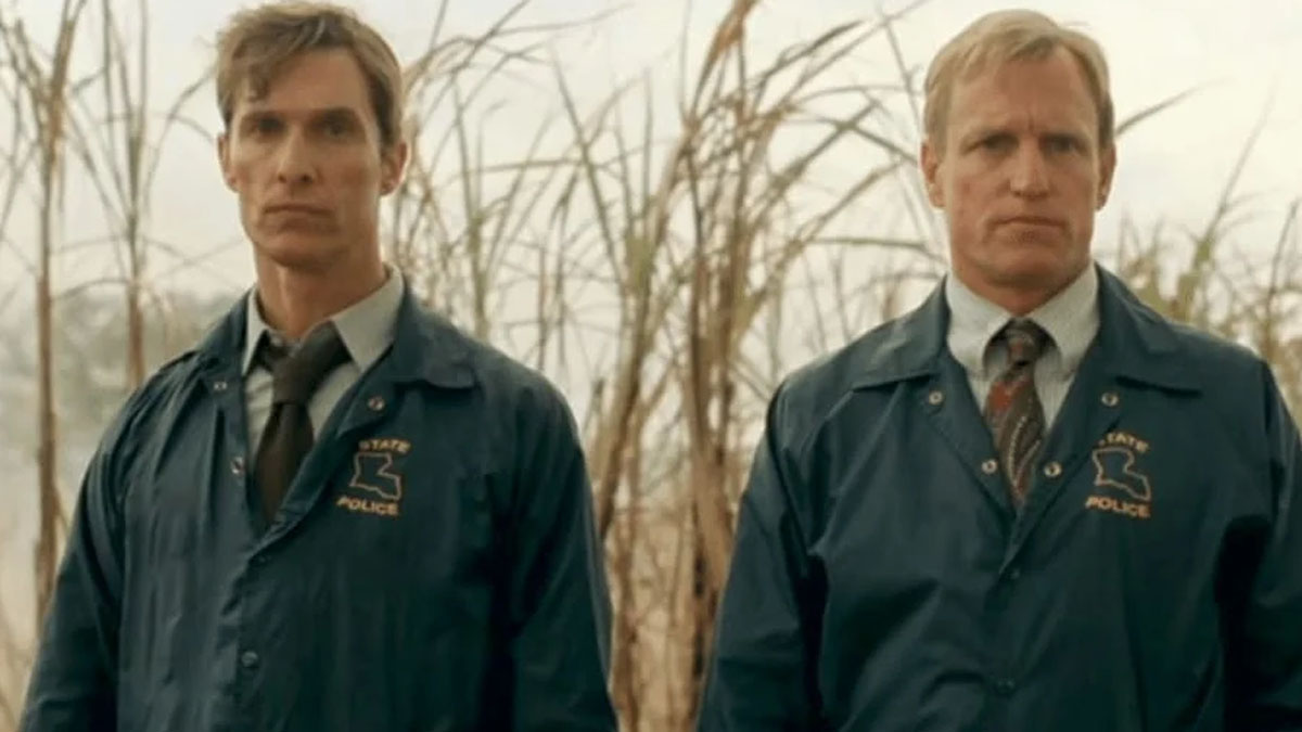 Matthew McConaughey und Woody Harrelson in Staffel 1 von True Detective.