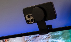 The Belkin iPhone Mount with MagSafe for Apple TV 4K.