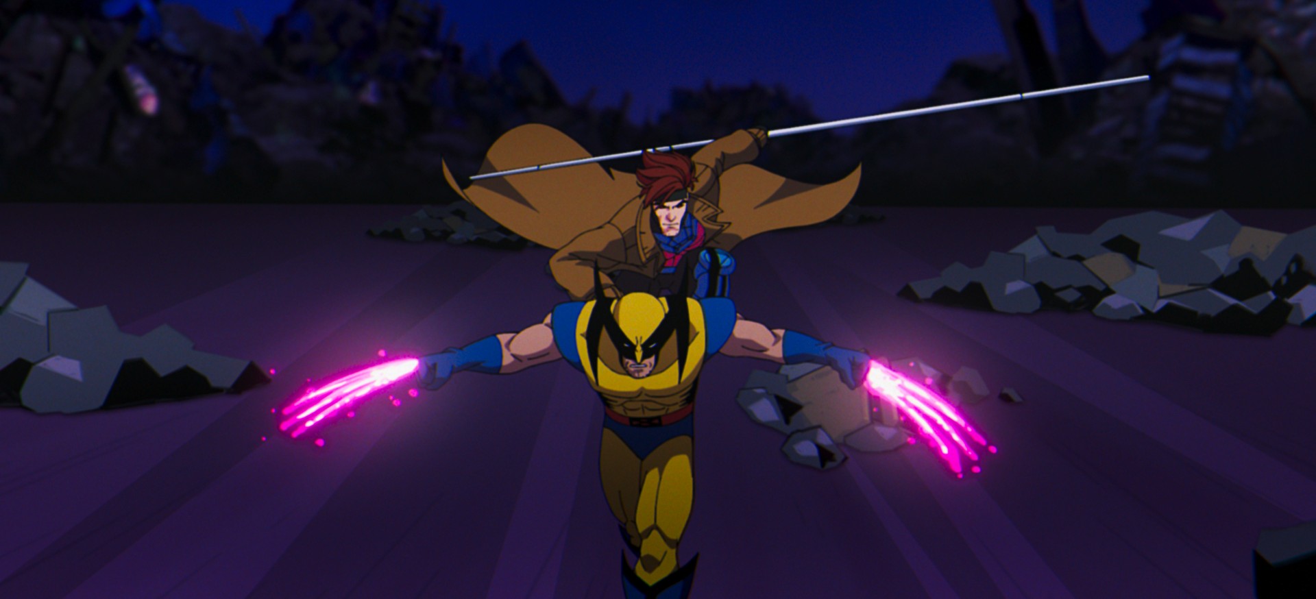 Wolverine and Gambit charge into battle in X-Men '97.