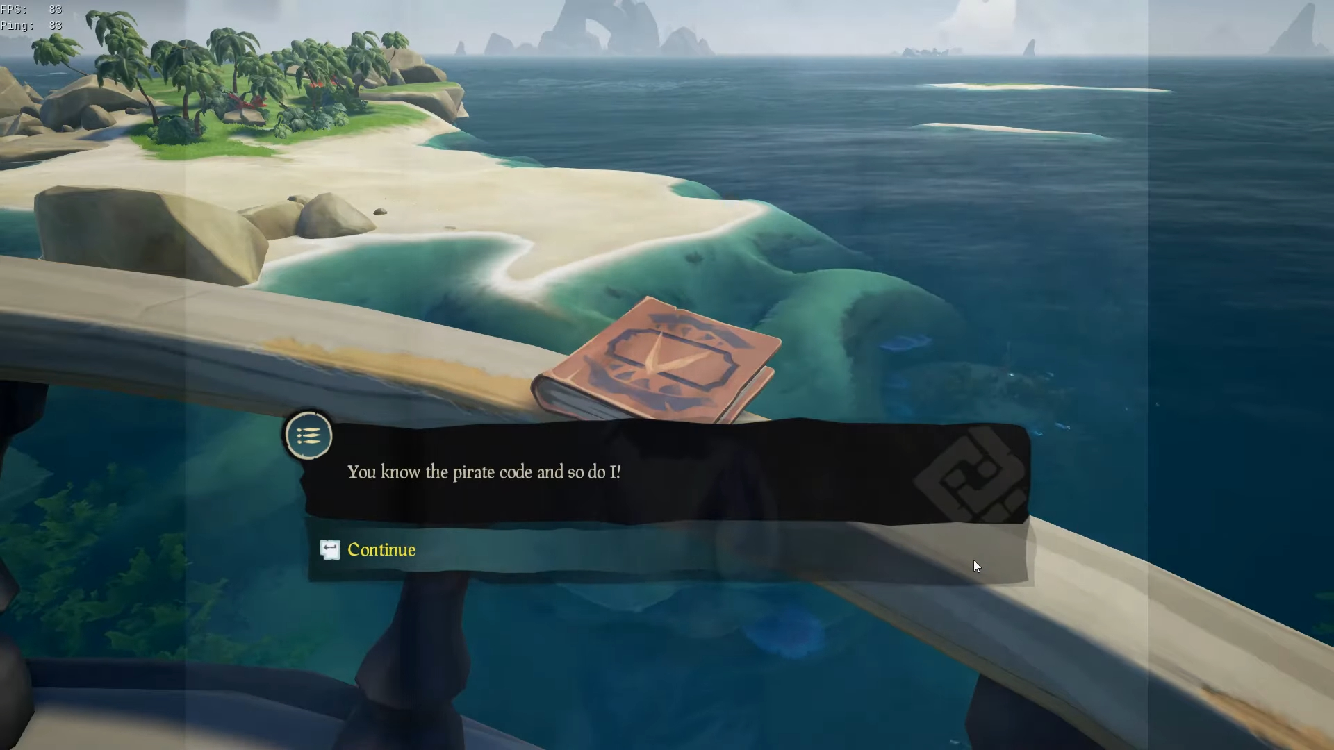 Un journal dans Sea of ​​Thieves.