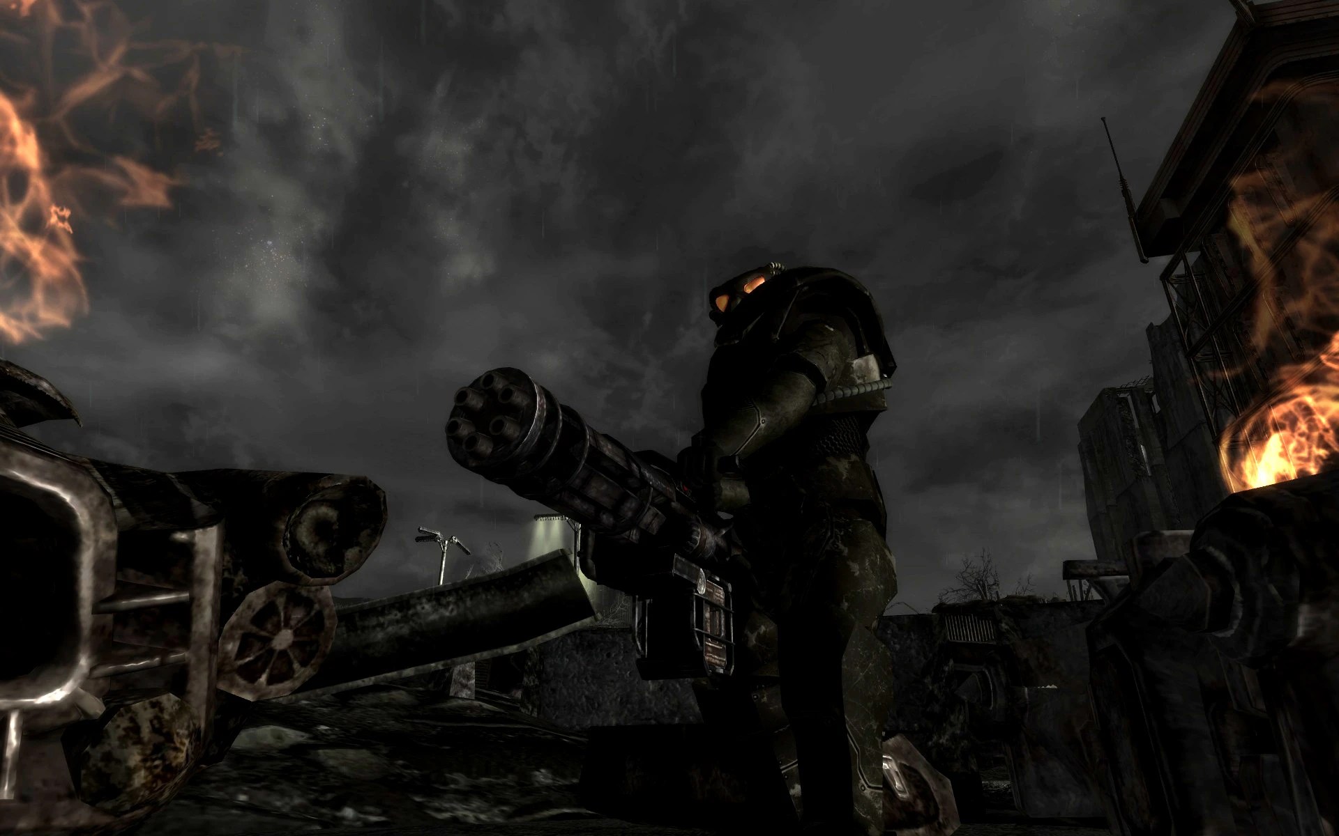 A soldier in power armor in Fallout 3.