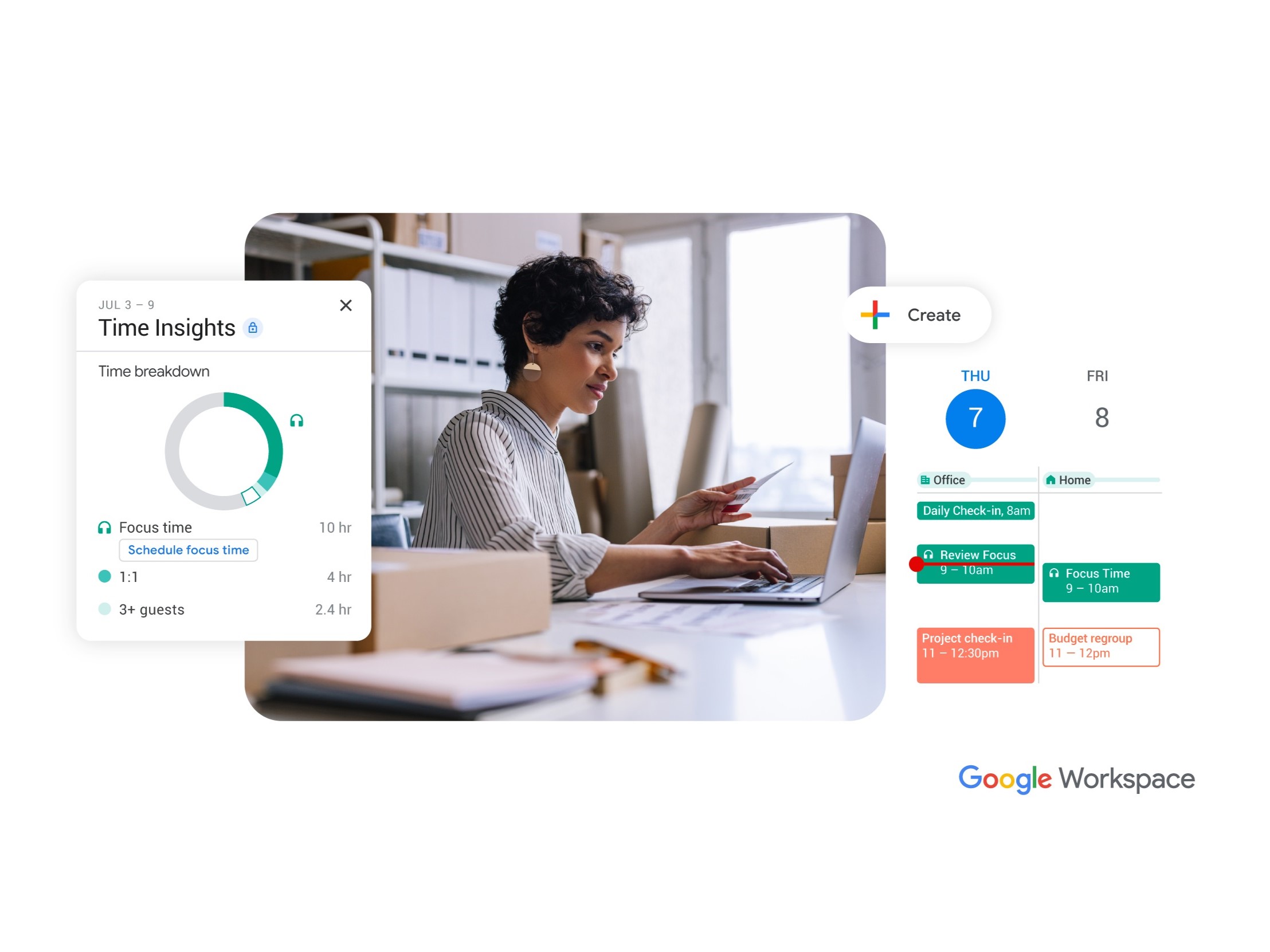 Представления календаря Google Workspace