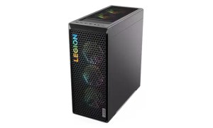 The Lenovo Legion Tower 7i at a side angle.