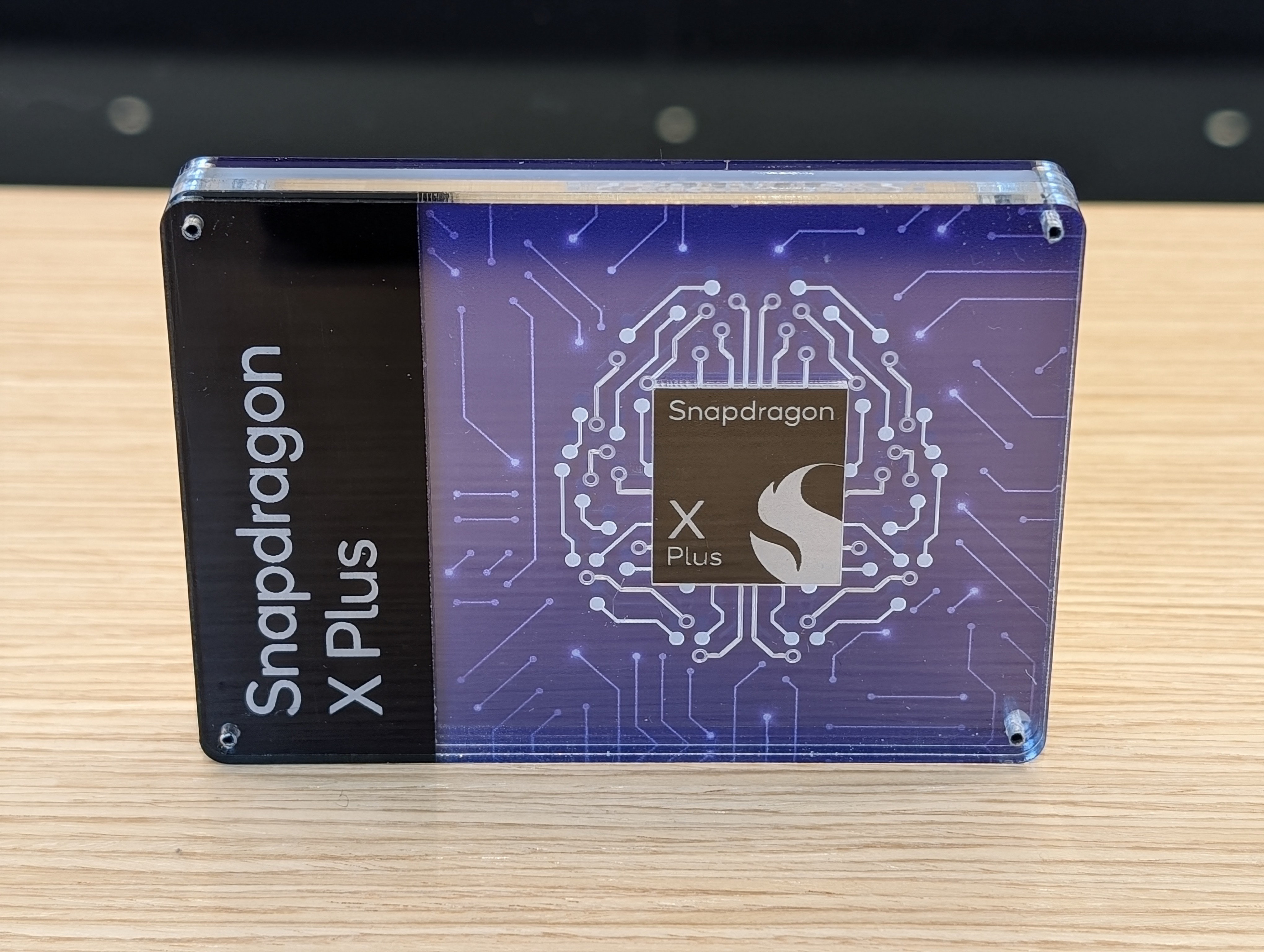 A photo of the Snapdragon X Plus CPU in the die