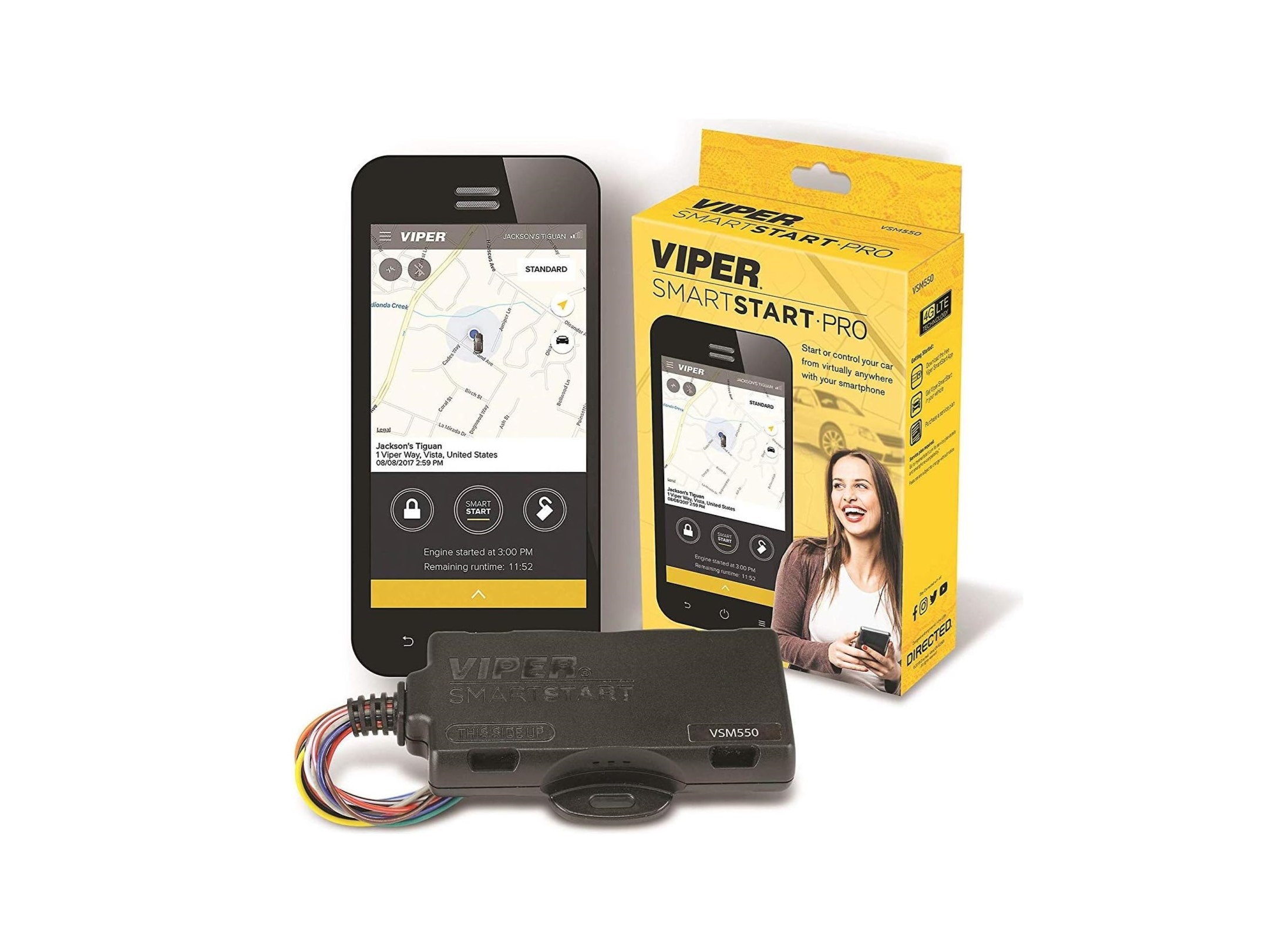 Viper VSM550 SmartStart Pro 远程入门套件带包装