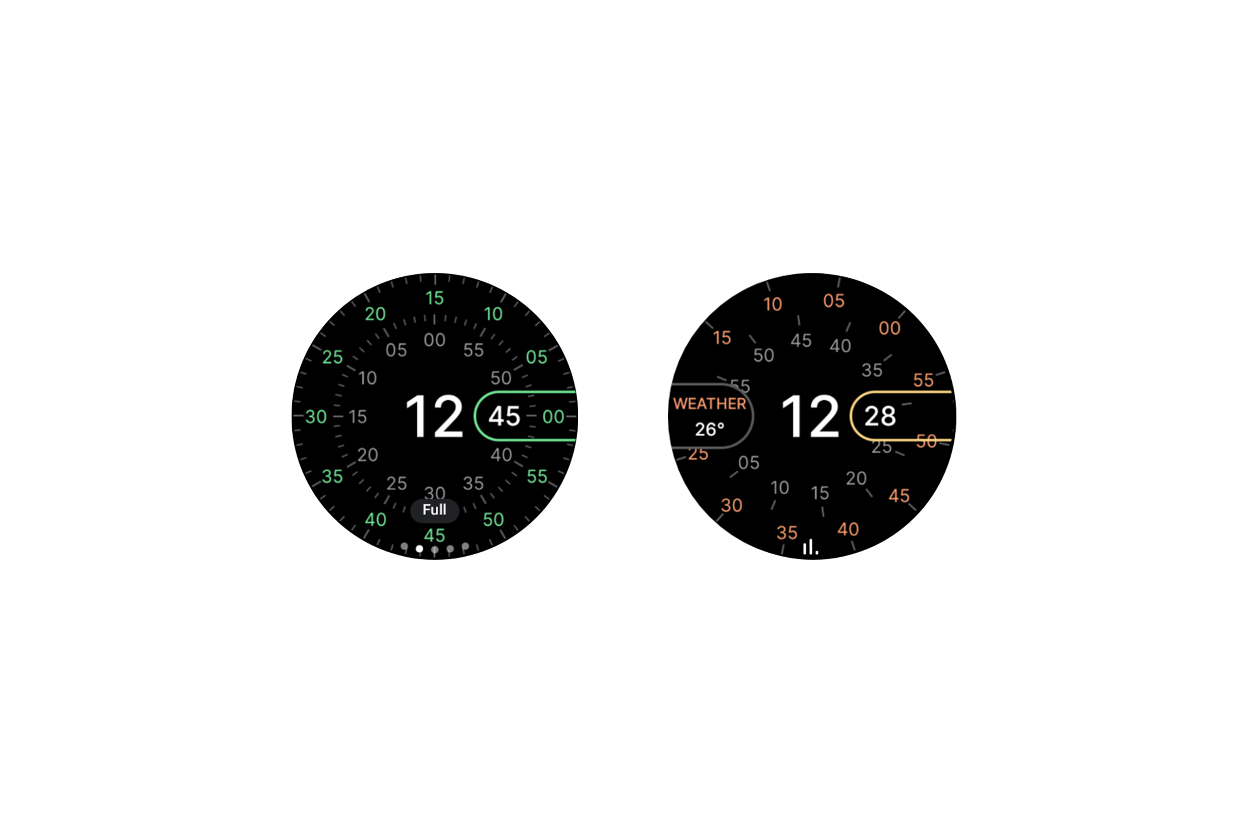 Esfera de reloj Concentric Wear OS para Samsung Galaxy Watch.