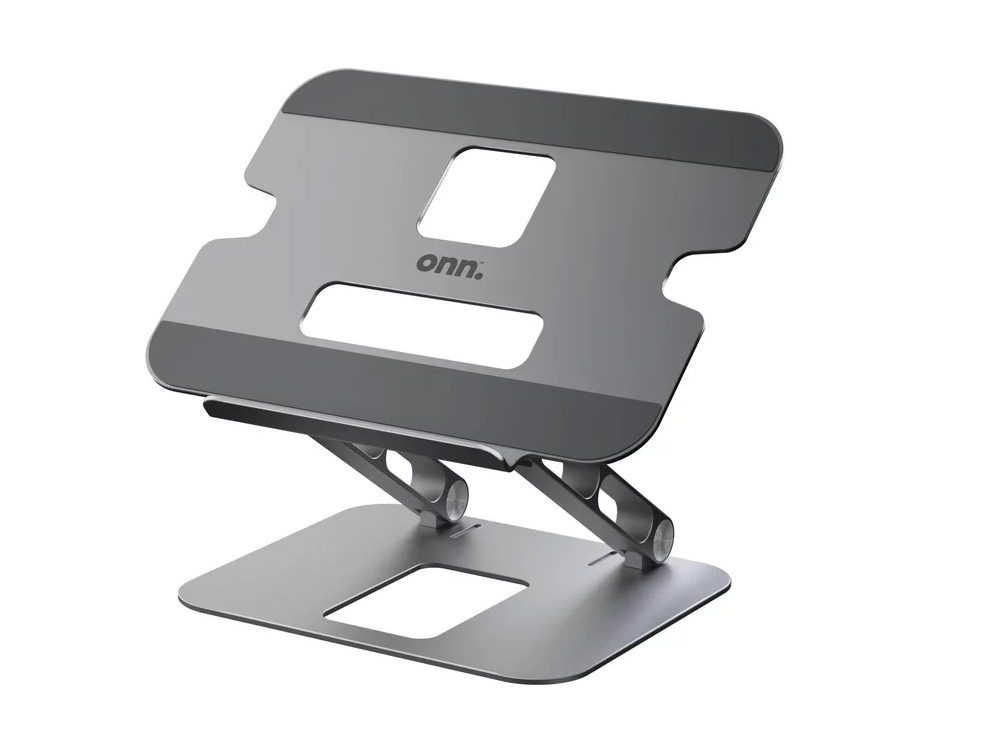 The Onn. Multi-Angle Laptop Stand in a raised position.