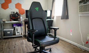 The Razer Iskur V2 gaming chair in an office.