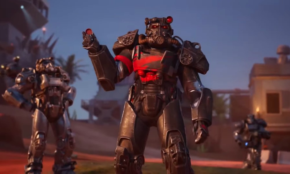 The fallout power armor in Fortnite.