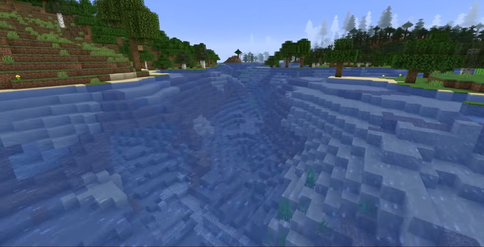 Ein Fluss in Minecraft.