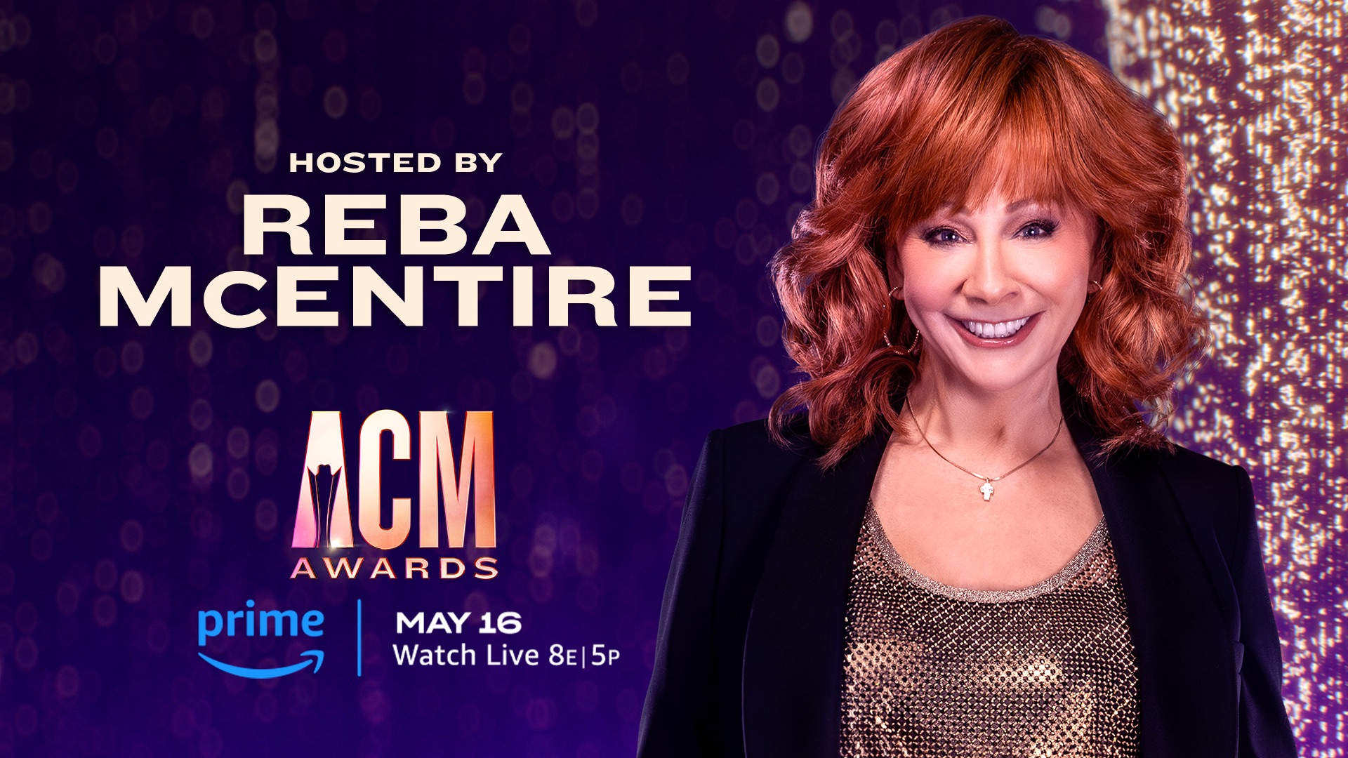 Reba McEntire 主持第 59 届 ACM 奖的海报。