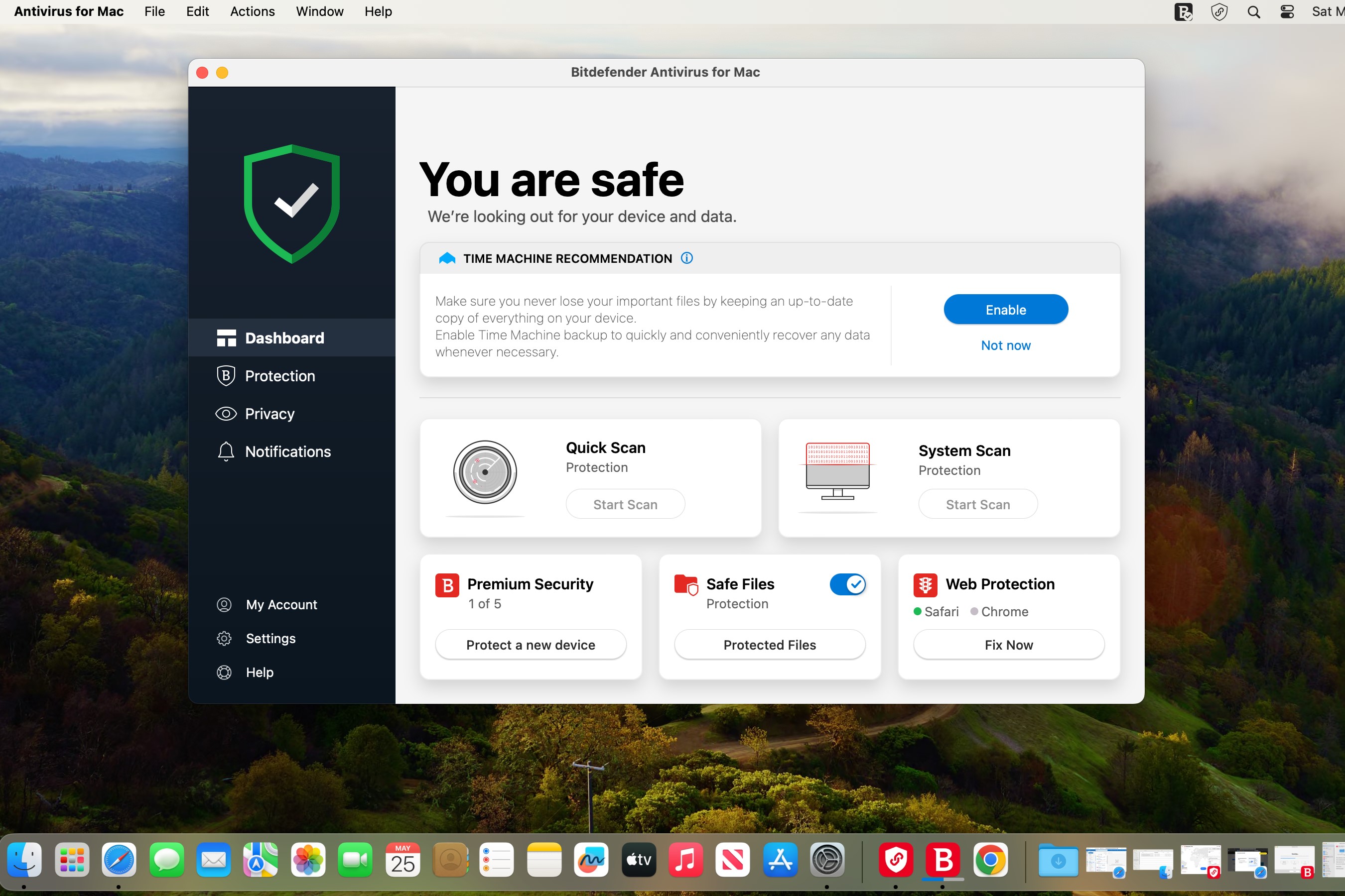 Mac 版 Bitdefender 与 macOS 完美集成。