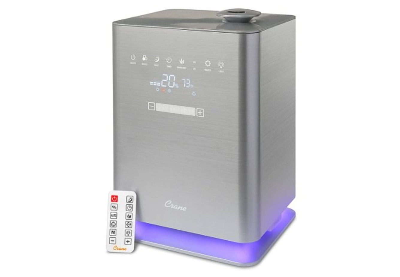 CRANE UV Light Warm & Cool Mist Humidifier with Remote