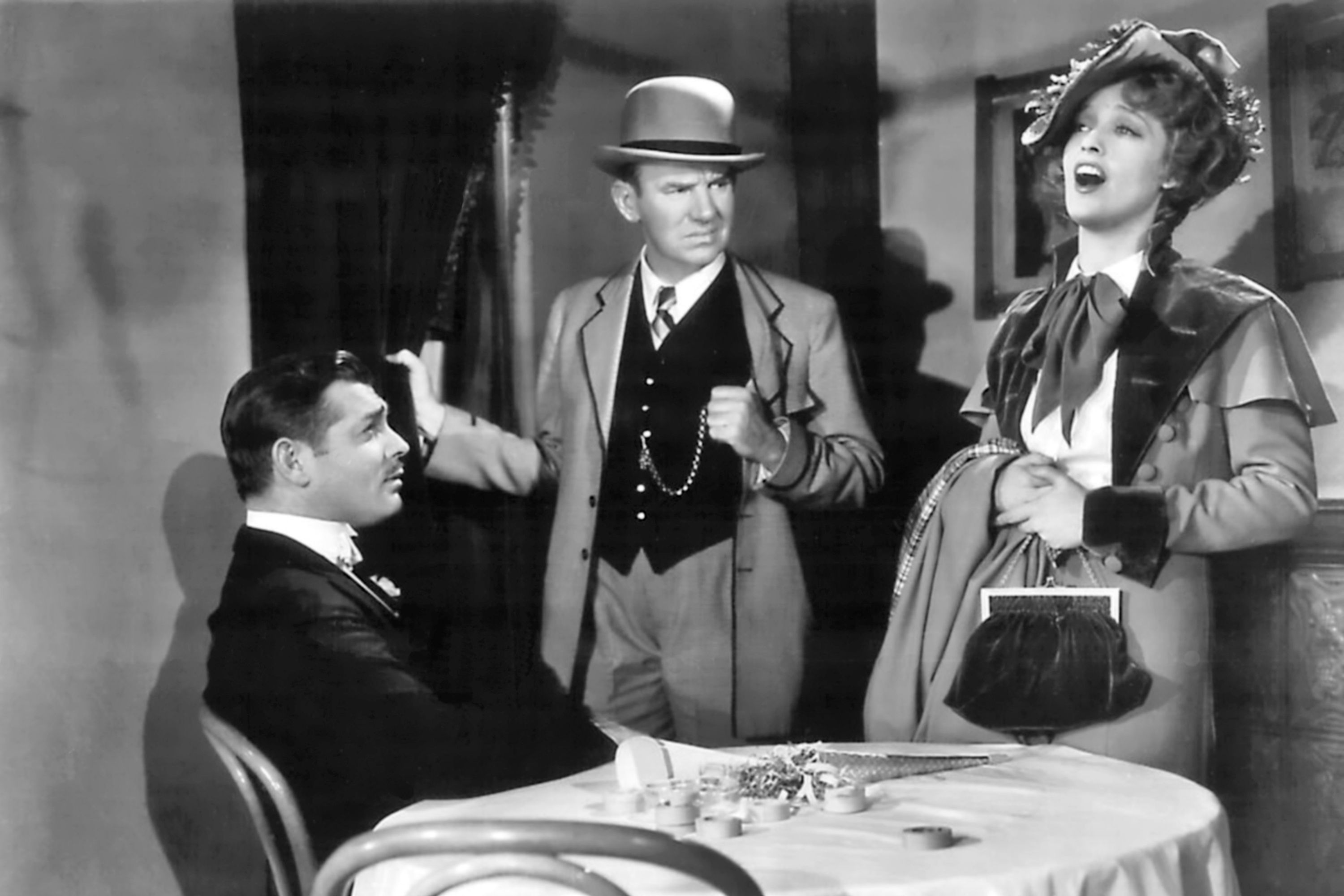 Clark Gable, Ted Healy et Jeanette MacDonald à San Francisco (1936).