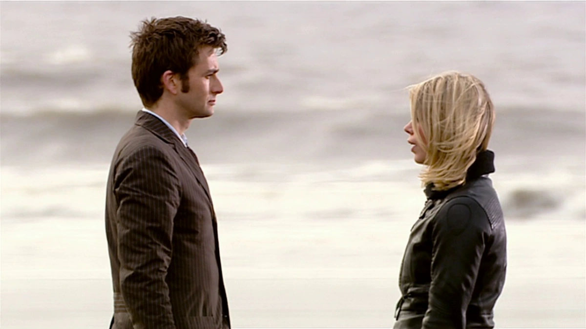 David Tennant e Billie Piper em Doctor Who.