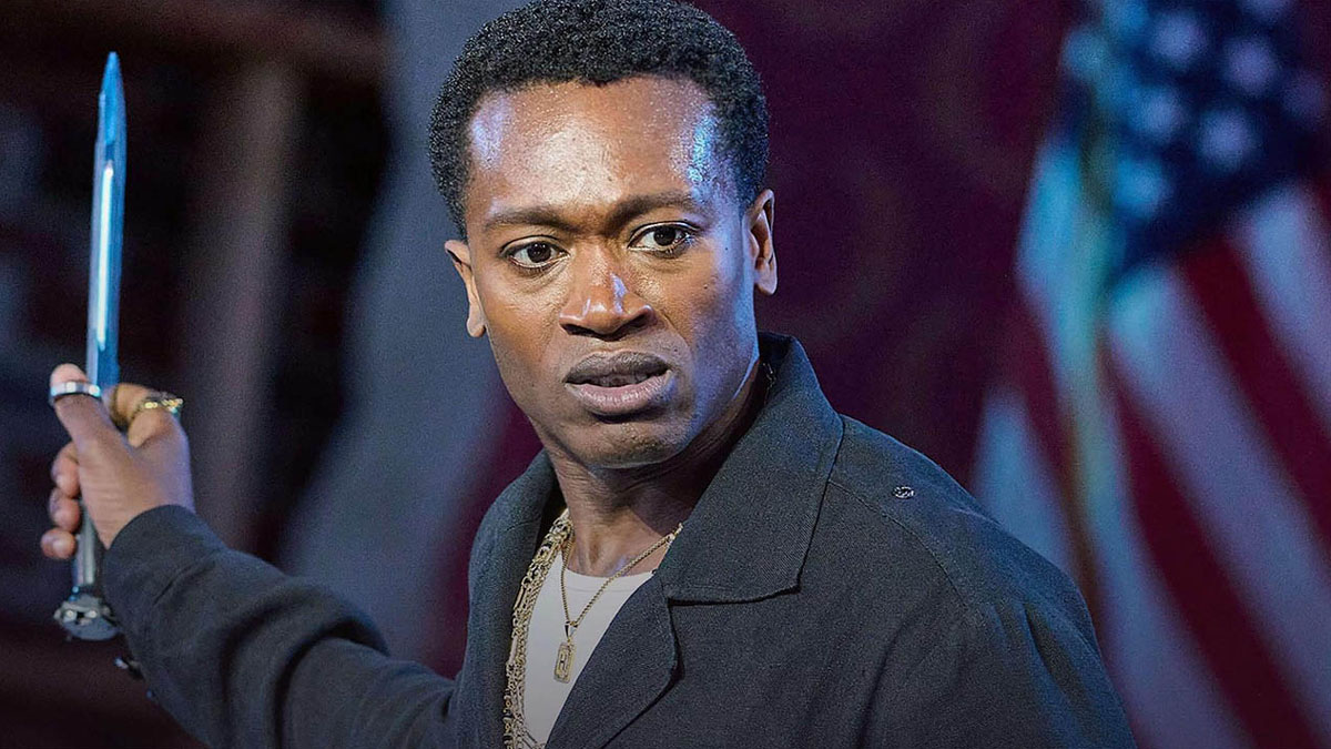Ato Blankson-Wood as Hamlet in Great Performances.