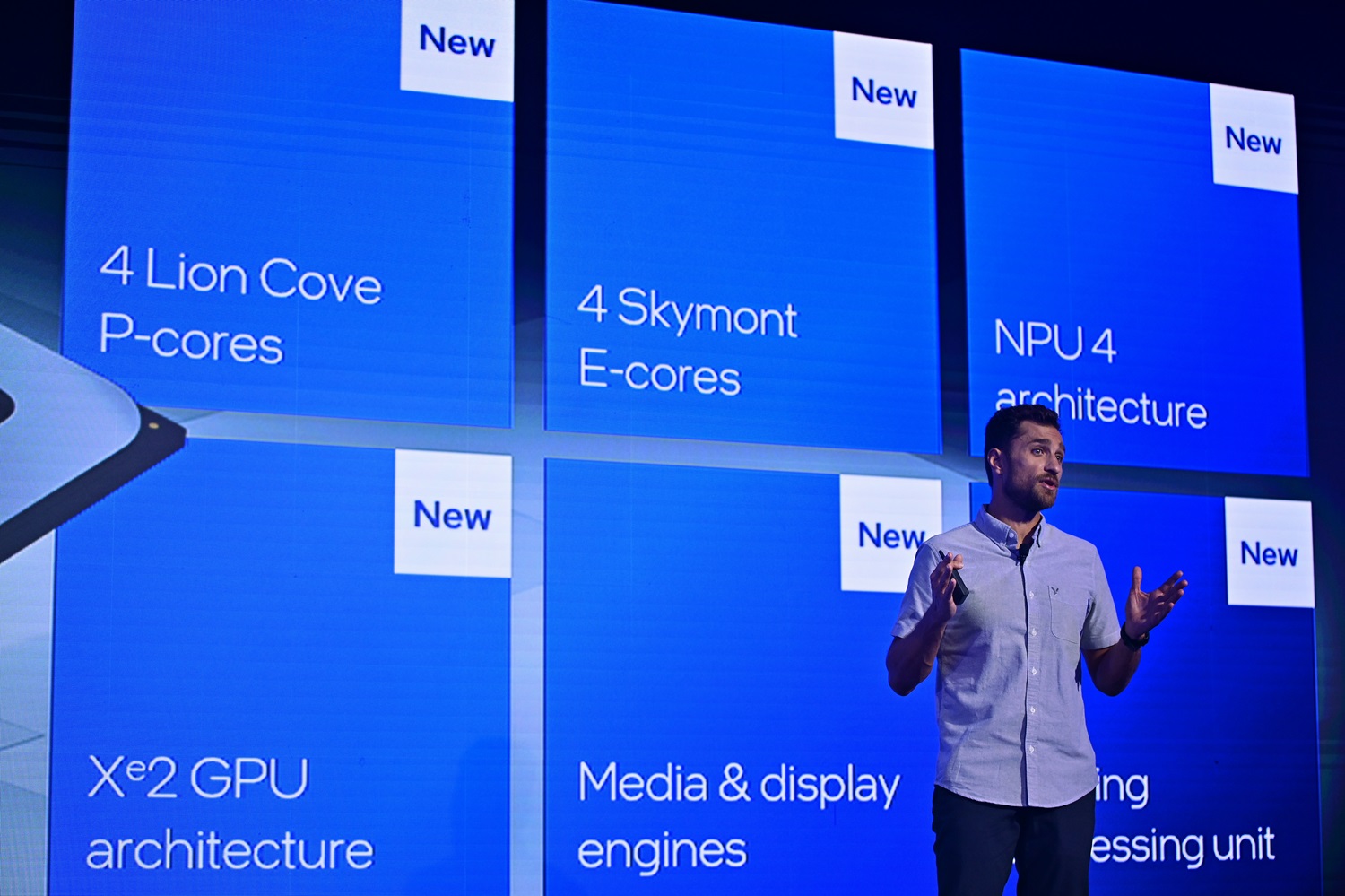 Intel presenta sus nuevos núcleos para Lunar Lake.