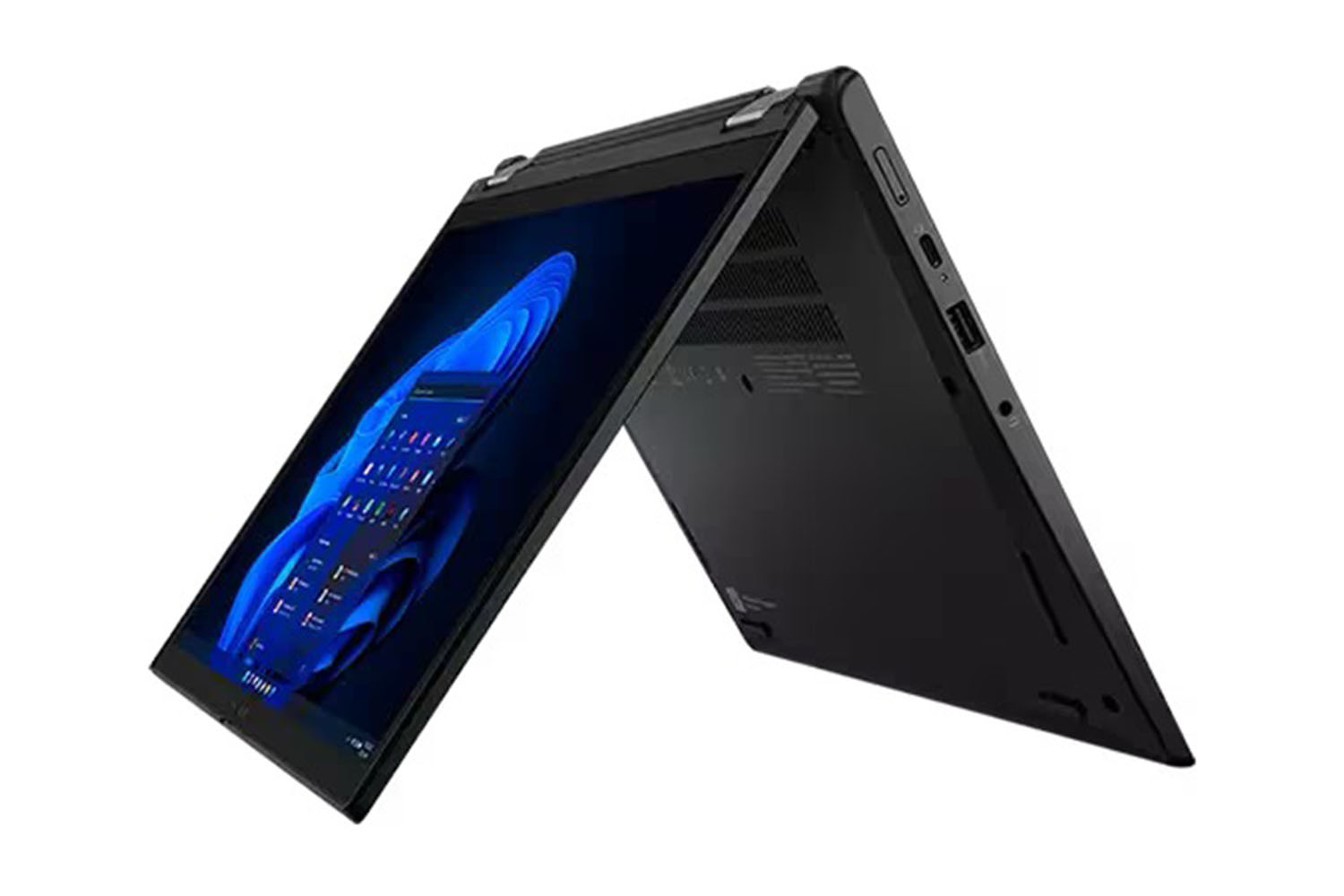 The Lenovo ThinkPad L13 Yoga Gen 3 AMD on a white background.