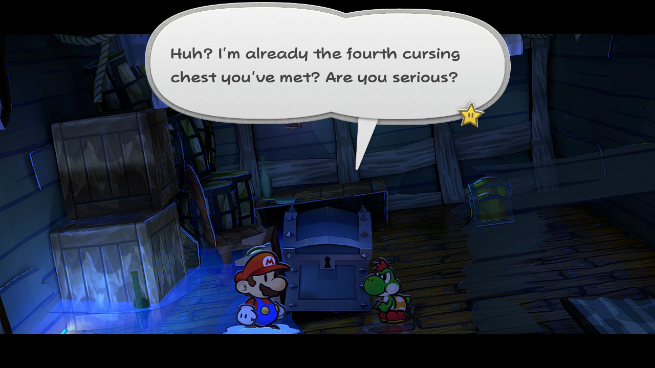 A recurring ghost gag in Paper Mario: The Thousand-Year Door.
