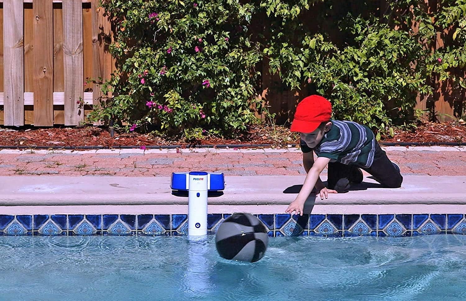 The Pooleye alarm installed in a pool.