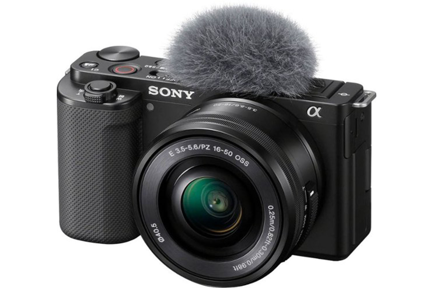 Sony Alpha ZV-E10 на белом фоне.