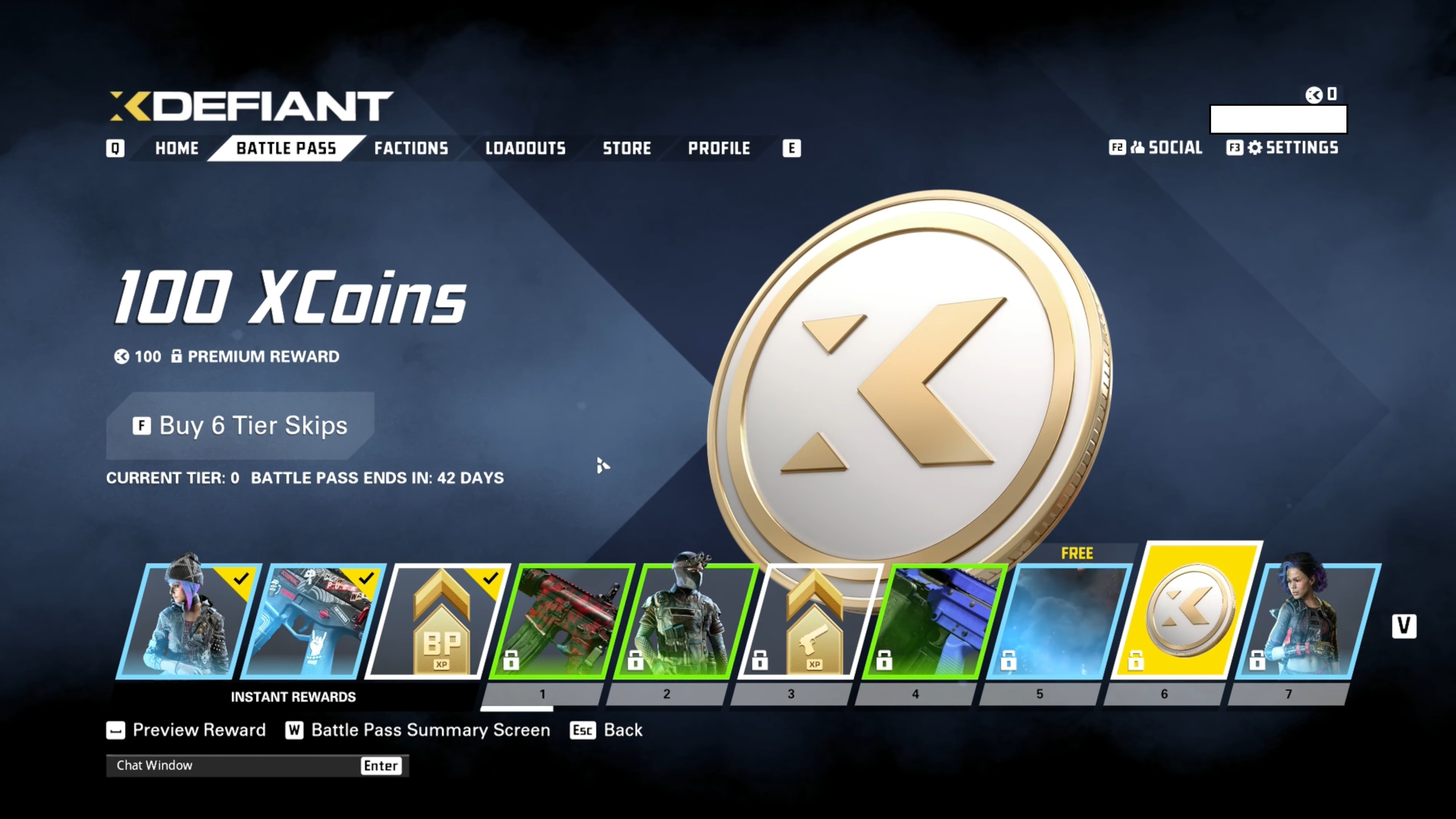 An xcoin in XDefiant's battle pass.