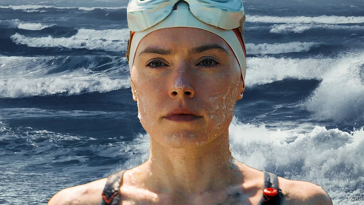 Daisy Ridley en La joven y el mar.