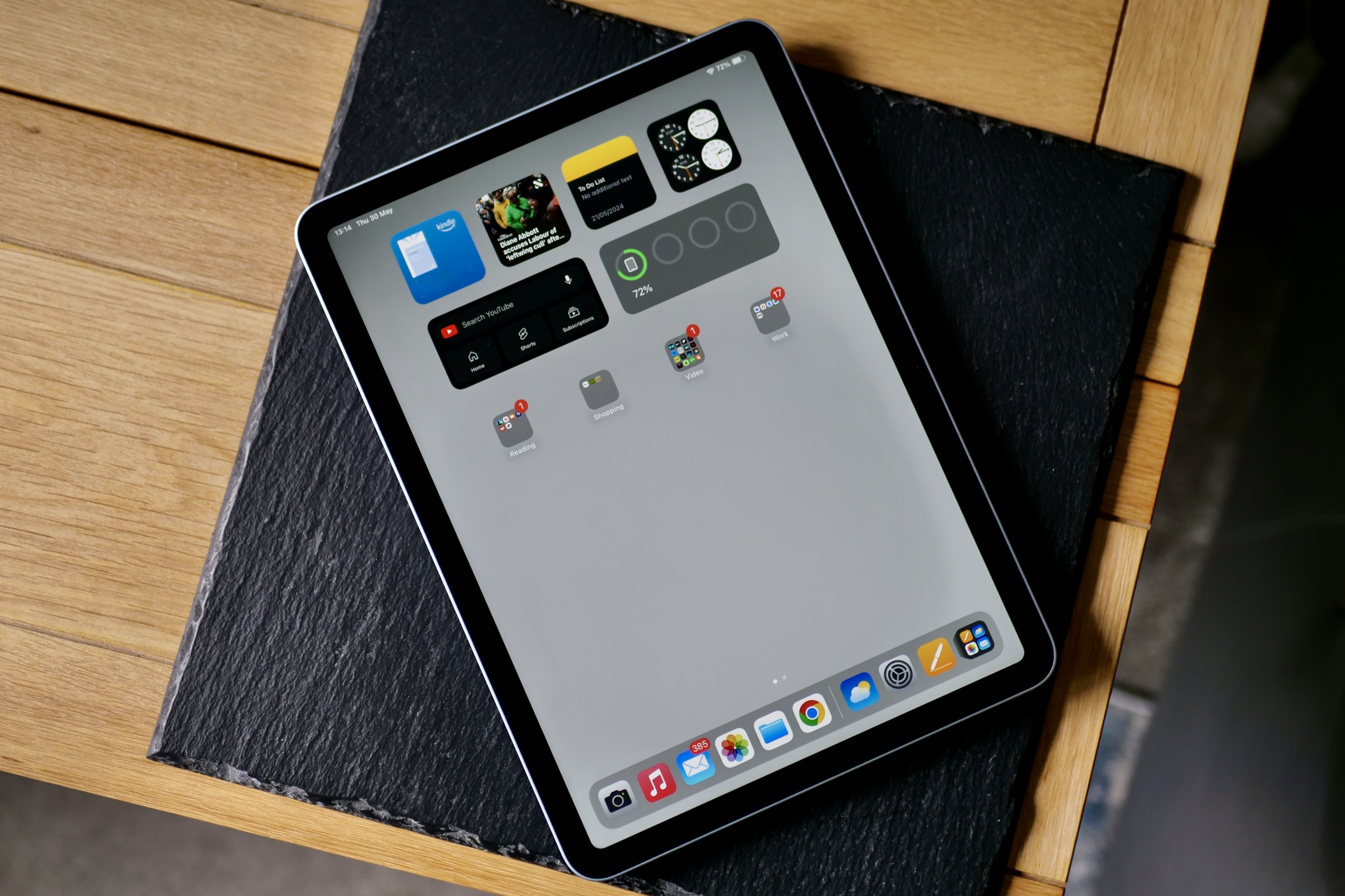 Pantalla del Apple iPad Air (2024).