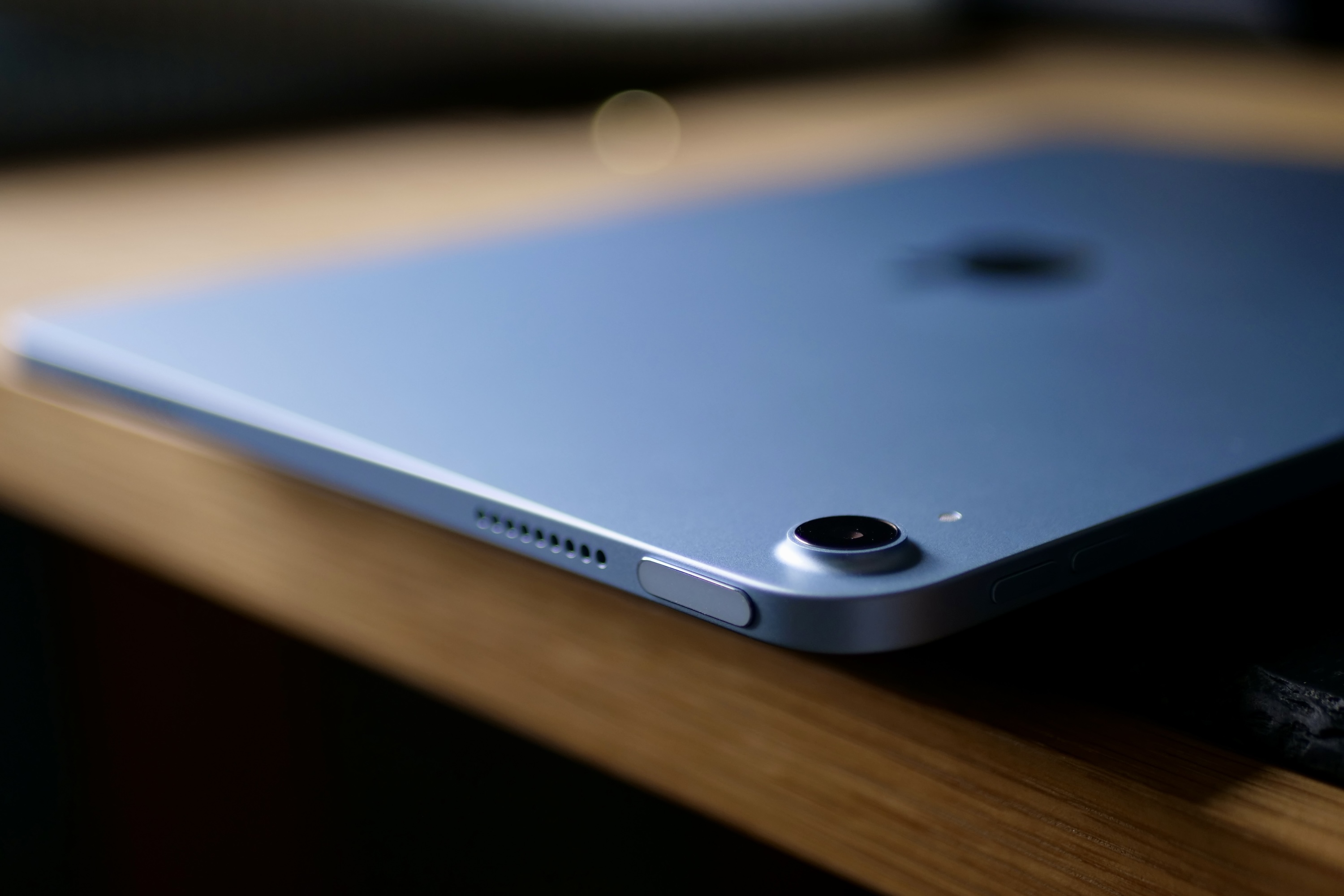 The Apple iPad Air (2024)'s Touch ID sensor.