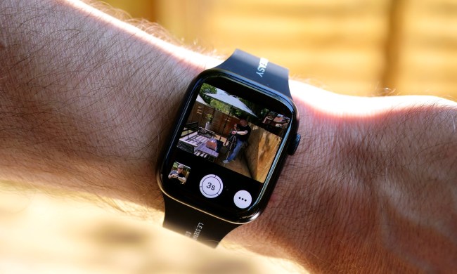 The Apple Watch Series 9's camera app, showing the viewfinder.