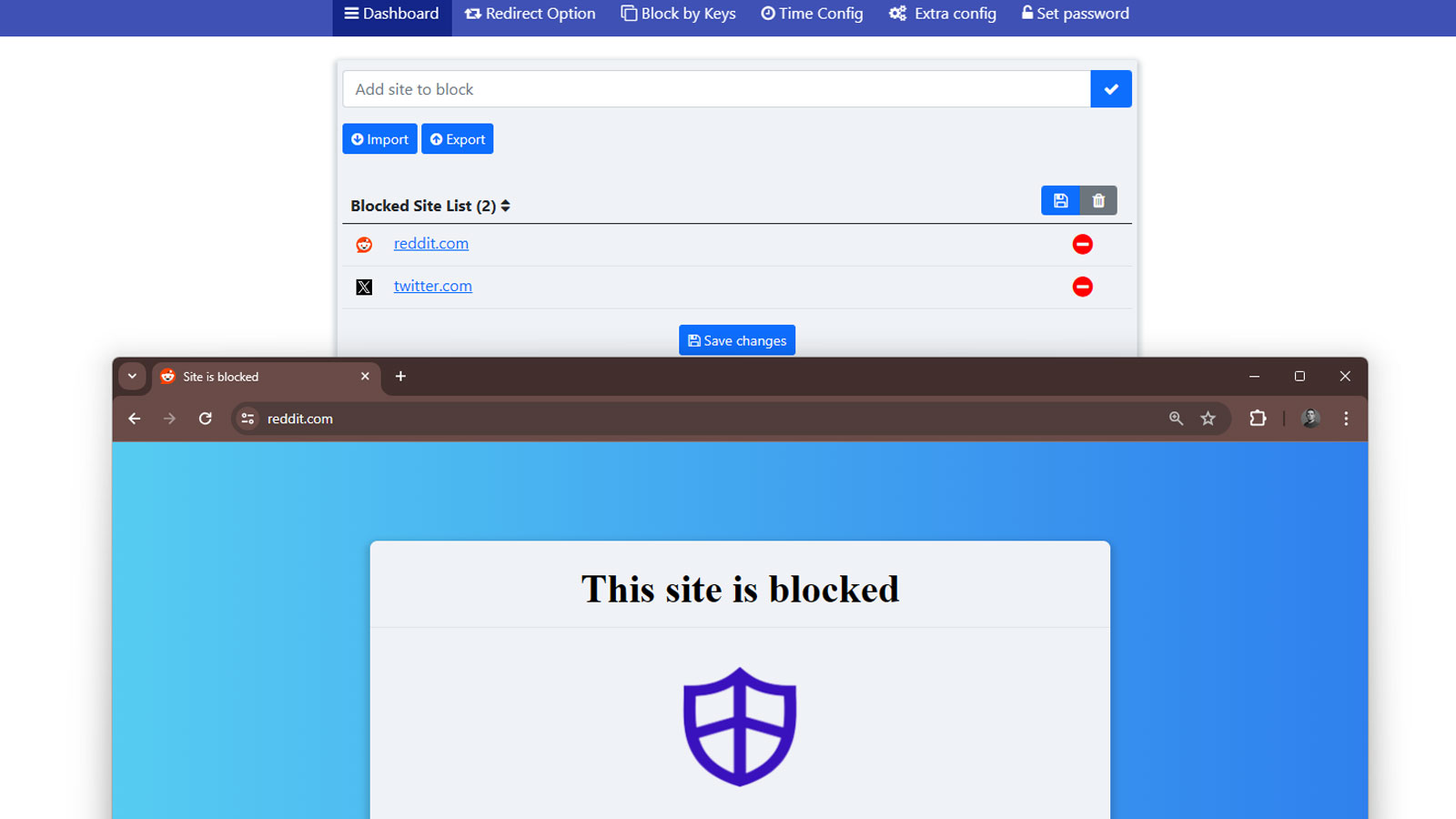Как заблокировать сайт