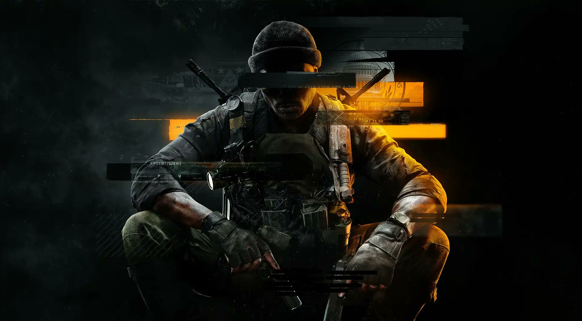Un soldado se pone en cuclillas en el arte clave de Call of Duty: Black Ops 6.
