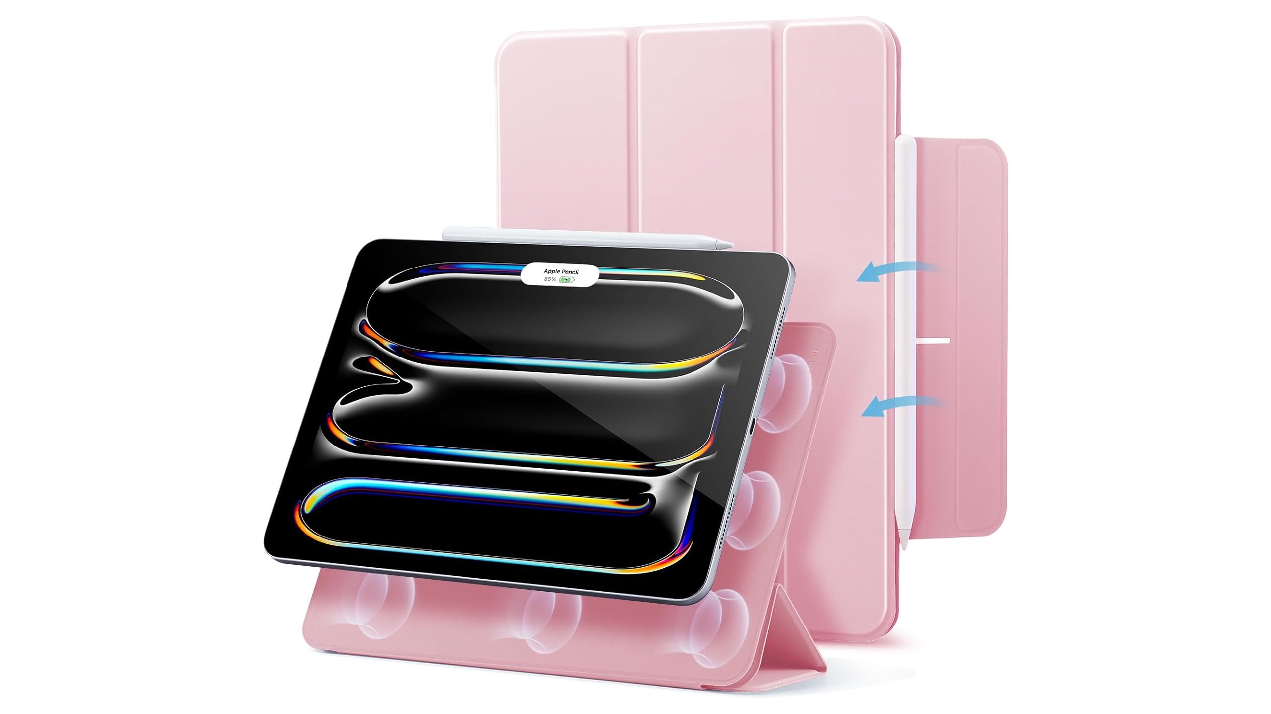 ESR Folio case for 11-inch iPad Pro in pink.