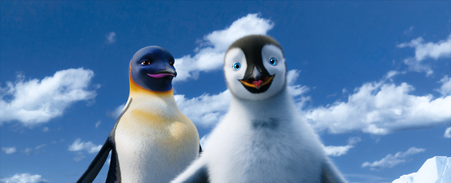 The penguins Gloria and Eric in Happy Feet Two