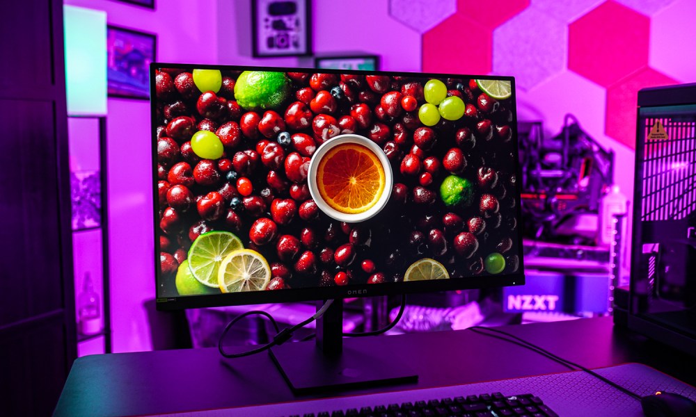 An HDR demo playing on the HP Omen 27k monitor.