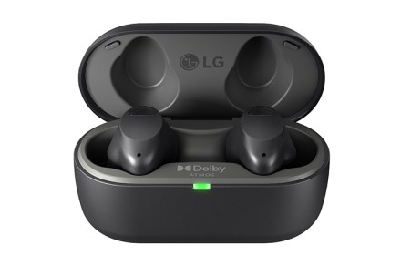 LG’s Tone Free T80 wireless earbuds come with head tracking — and a free portable speaker