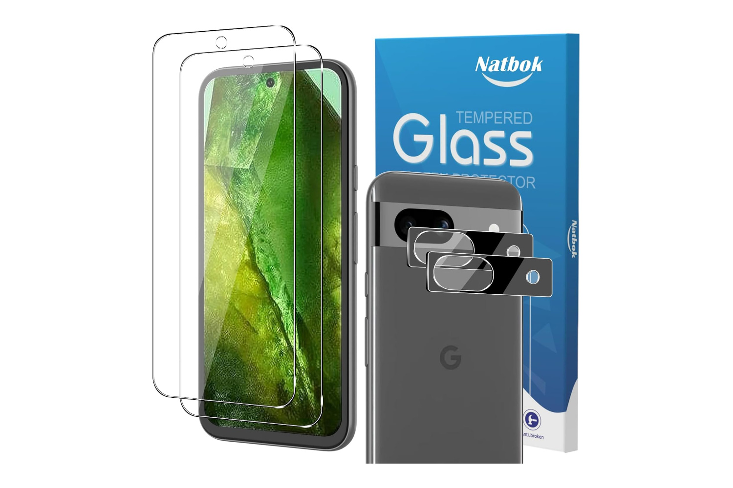 The Natbok glass screen protector on a blank background.
