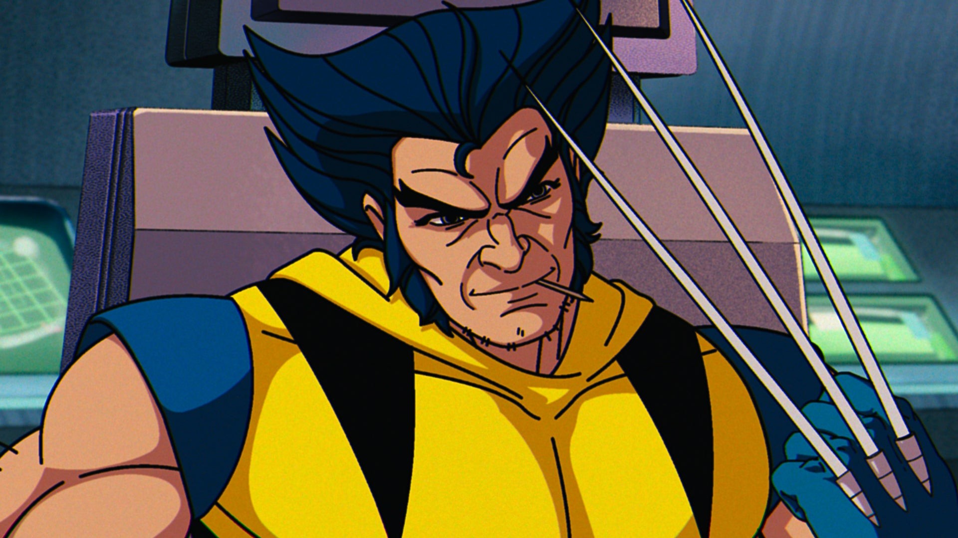 Wolverine olha para suas garras em X-Men '97.