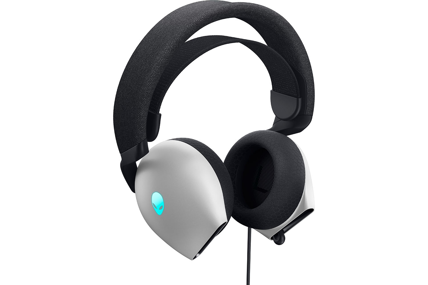 Das Alienware Wired Gaming Headset auf weißem Hintergrund.