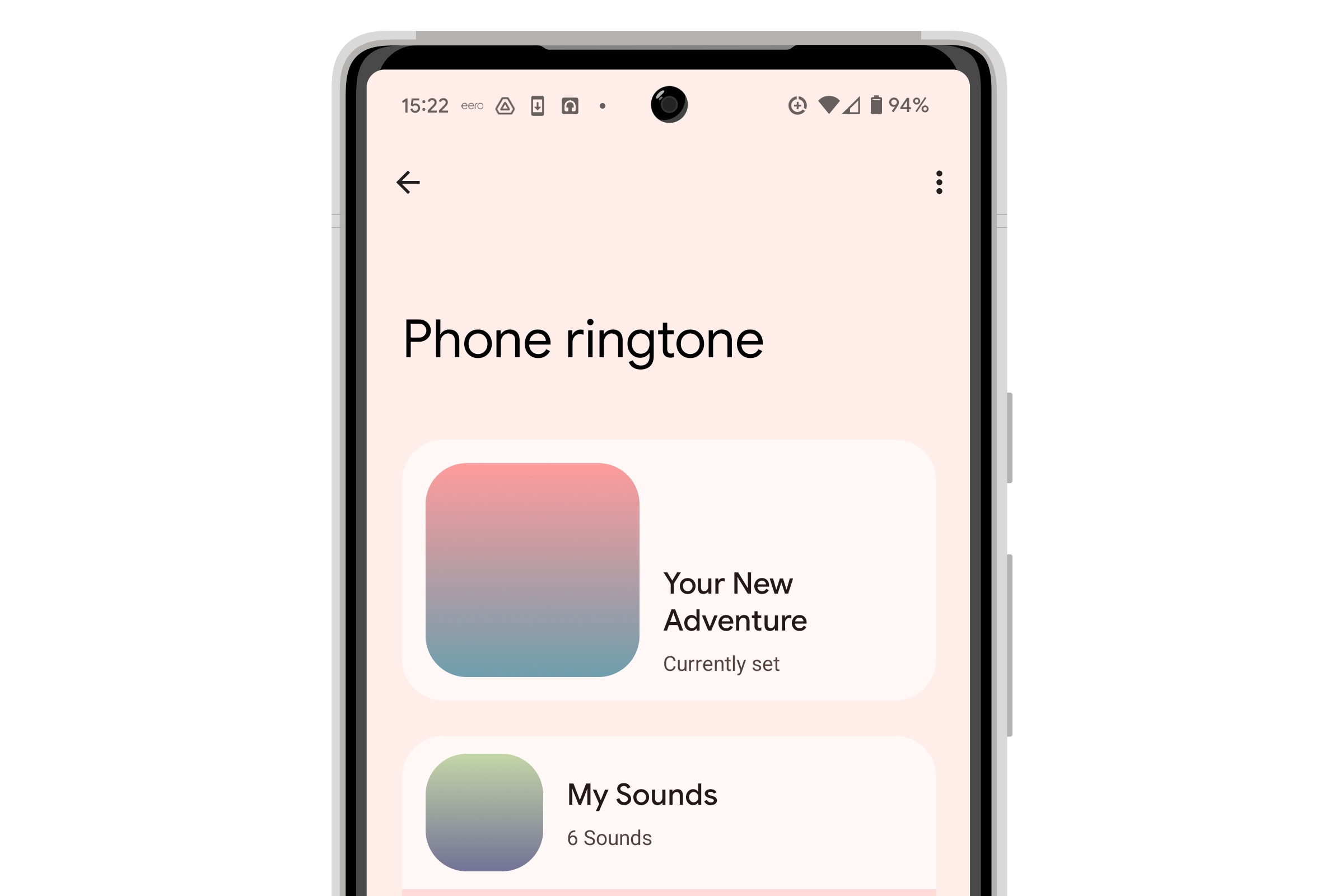 Android 14 ringtone settings.